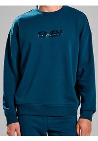 Sinsay - Bluza z napisem - zielony. Kolor: zielony. Wzór: napisy