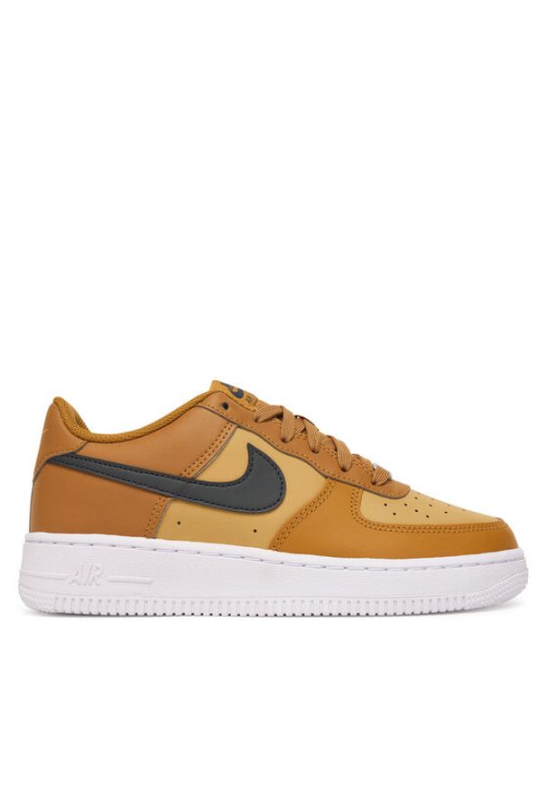 Nike Sneakersy Air Force 1 (GS) CT3839 700 Brązowy. Kolor: brązowy. Materiał: skóra. Model: Nike Air Force