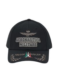 Aeronautica Militare - AERONAUTICA MILITARE Czarna męska czapka z daszkiem. Kolor: czarny. Styl: sportowy, casual, elegancki #5