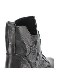 Czarne Botki Artiker Eleganckie Skórzane Buty. Kolor: czarny. Materiał: skóra. Styl: elegancki #8