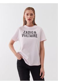 Zadig&Voltaire T-Shirt Omma JWTS01508 Różowy Relaxed Fit. Kolor: różowy. Materiał: bawełna #1