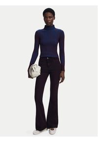 Desigual Golf Barrow 25WWJF18 Niebieski Slim Fit. Typ kołnierza: golf. Kolor: niebieski. Materiał: syntetyk #3