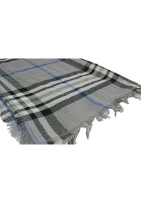 V. Fraas - Lekki (Przejściowy) Szalik Bawełniany - Fraas - Szary w Kratę. Kolor: szary. Materiał: bawełna. Sezon: lato. Styl: elegancki, klasyczny #4