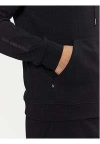 Karl Lagerfeld - KARL LAGERFELD Bluza 705711 551900 Granatowy Regular Fit. Typ kołnierza: dekolt w karo. Kolor: niebieski. Materiał: bawełna #4