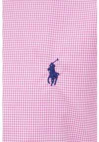 Polo Ralph Lauren koszula bawełniana męska kolor różowy slim z kołnierzykiem klasycznym. Typ kołnierza: kołnierzyk klasyczny, polo. Kolor: różowy. Materiał: bawełna. Długość rękawa: długi rękaw. Długość: długie. Styl: klasyczny #3