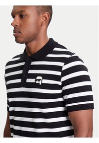 Karl Lagerfeld - KARL LAGERFELD Polo 745023 553231 Czarny Regular Fit. Typ kołnierza: polo. Kolor: czarny. Materiał: bawełna #4