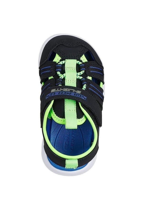 skechers - Sandały Skechers Sola Glow Sandal-hyp, Dzieci. Kolor: czarny. Materiał: materiał