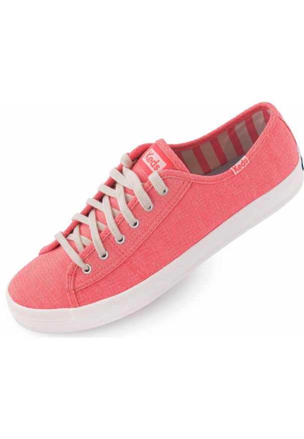 KED - Keds Kickstart Canvas Bright Coral Damskie trampki rozmiar 41. Kolor: różowy. Materiał: guma