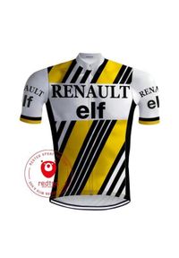 REDTED - Camisola de Ciclismo Retro Renault Elf - RedTed. Kolor: wielokolorowy, czarny, biały. Materiał: poliester