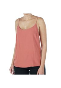 Superdry - Koszulka turystyczna damska SuperDry Ecovero Strappy Cami Top. Kolor: brązowy. Materiał: wiskoza