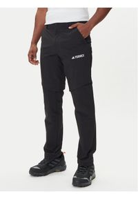 Adidas - adidas Spodnie outdoor Terrex Multi IZ3320 Czarny Regular Fit. Kolor: czarny. Materiał: syntetyk. Sport: outdoor