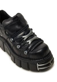 NEW ROCK Sneakersy M-120N-S26 Czarny. Kolor: czarny. Materiał: skóra