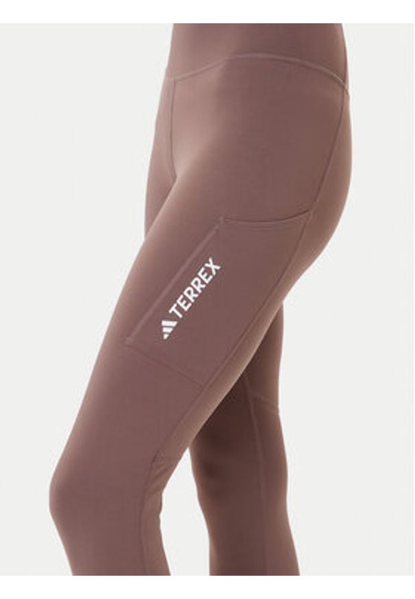 Adidas - adidas Legginsy Terrex Multi JM0422 Brązowy Slim Fit. Kolor: brązowy. Materiał: syntetyk