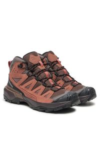 salomon - Salomon Trekkingi X Ultra 360 Leather Mid Gore-Tex L47571000 Brązowy. Kolor: brązowy. Materiał: materiał #5