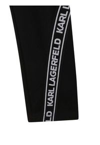 Karl Lagerfeld Kids Legginsy Z14203 S Czarny Regular Fit. Kolor: czarny. Materiał: syntetyk