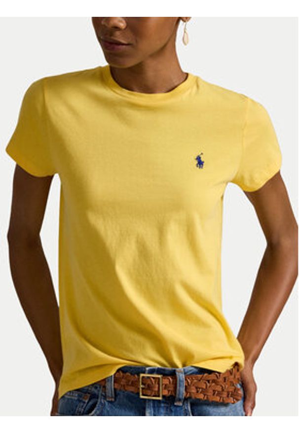 Polo Ralph Lauren T-Shirt 211B14605017 Żółty Classic Fit. Typ kołnierza: polo. Kolor: żółty. Materiał: bawełna