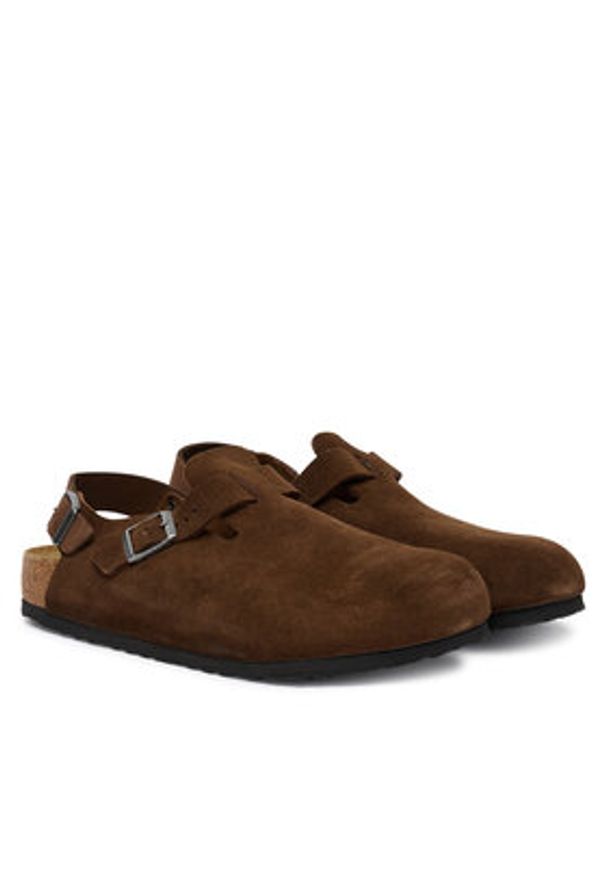 Birkenstock Sandały Tokio 1032024 Brązowy. Kolor: brązowy. Materiał: zamsz, skóra