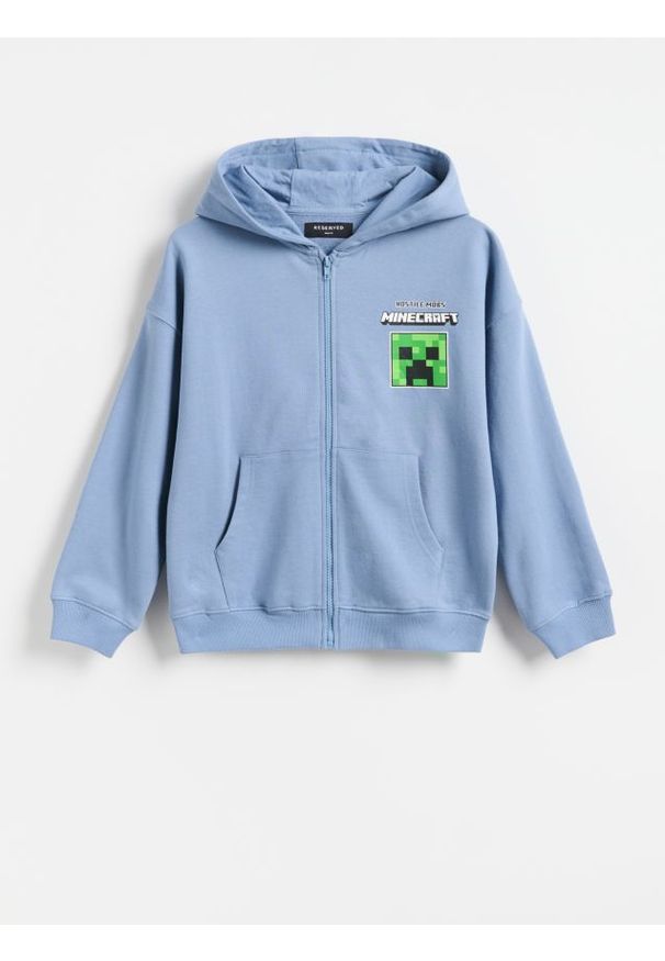 Reserved - Bluza Minecraft - granatowy. Kolor: niebieski. Materiał: bawełna, dzianina