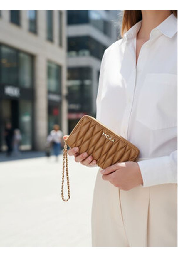 MEXX Portfel CEO-MEXX-W1-001-AW25 Beżowy. Kolor: beżowy. Materiał: materiał, syntetyk
