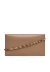 Pinko - PINKO Torebka Flat Purse Mini AI 25-26 PCPL 105347 A0F1 Brązowy. Kolor: brązowy. Materiał: skórzane #4