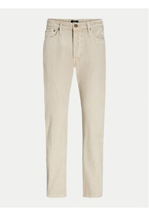 Jack & Jones Jeansy Chris 12246401 Beżowy Relaxed Fit. Kolor: beżowy