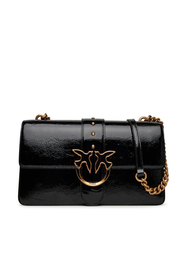 Pinko - PINKO Torebka Love One Light Cl PE 25 PLTT 105313 A1UV Czarny. Kolor: czarny. Materiał: skórzane, lakierowane