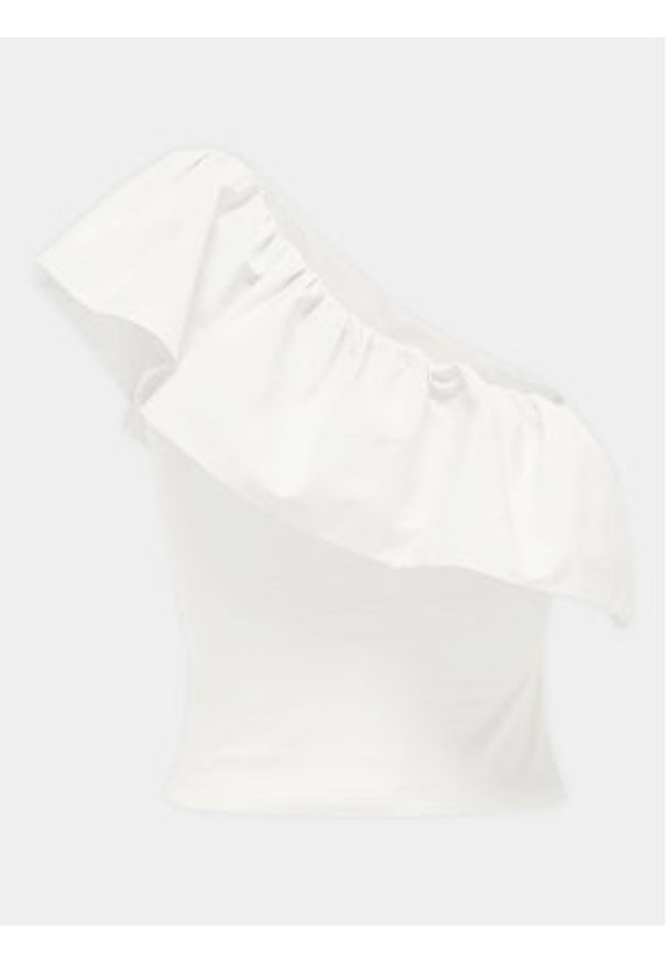 only - ONLY Bluzka Soffy 15320339 Biały Regular Fit. Kolor: biały. Materiał: bawełna