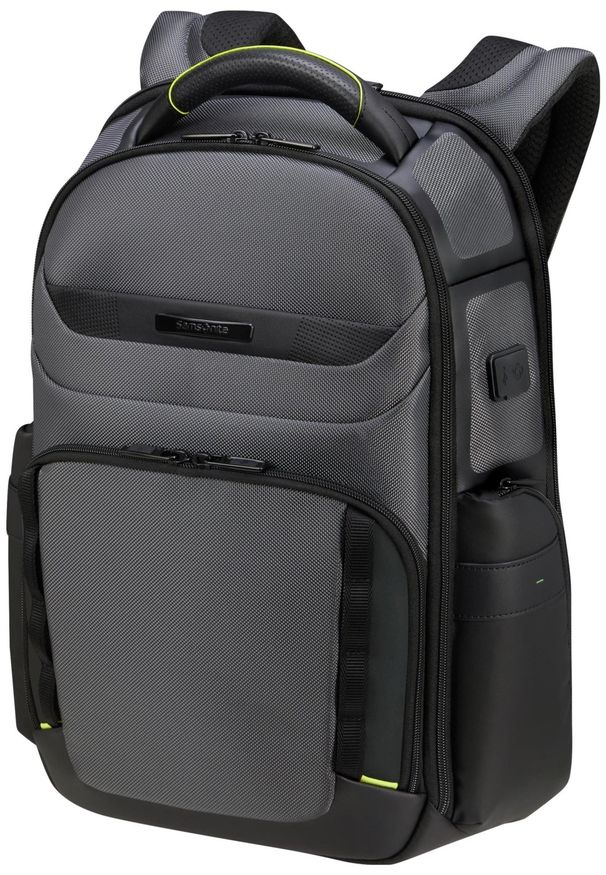 Samsonite 147137 A123 15.6'' PRO-DLX 6 EXP szary. Kolor: szary. Materiał: skóra, materiał. Wzór: kolorowy. Styl: elegancki, biznesowy