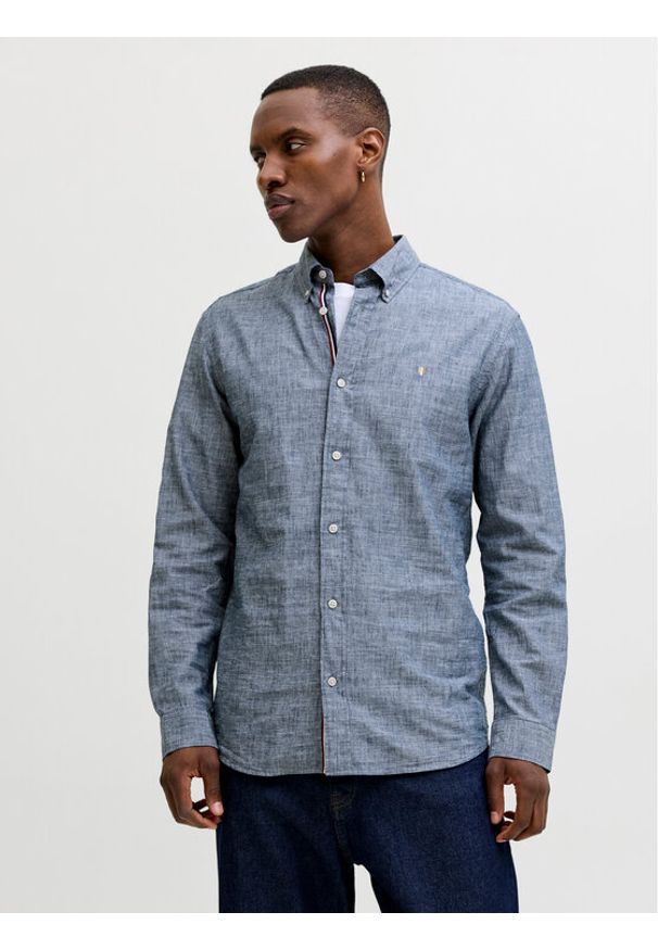 Jack & Jones Koszula Blusummer 12293269 Niebieski Regular Fit. Kolor: niebieski. Materiał: bawełna