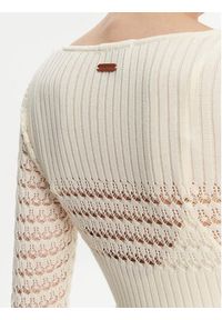 Pepe Jeans Sukienka dzianinowa Paulina PL953712 Beżowy Slim Fit. Kolor: beżowy. Materiał: wiskoza