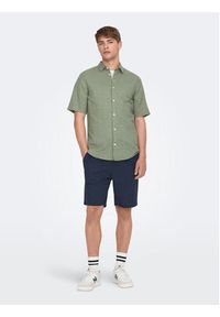 Only & Sons Koszula Caiden 22009885 Zielony Slim Fit. Kolor: zielony. Materiał: bawełna