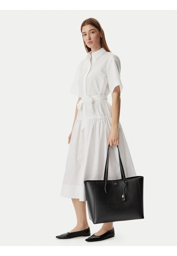 BOSS Torebka 50547750 Czarny. Kolor: czarny. Materiał: skórzane