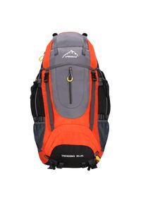 SPRINGOS - Plecak trekkingowy 65+5 L Springos z osłoną przeciwdeszczową. Kolor: pomarańczowy. Styl: sportowy