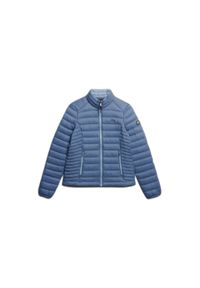 Damska kurtka puchowa Superdry. Kolor: niebieski. Materiał: puch. Sezon: zima #1