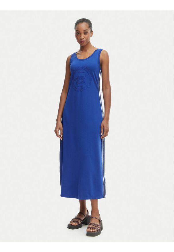 LOLA CASADEMUNT Sukienka codzienna LS2616148 Niebieski Regular Fit. Okazja: na co dzień. Kolor: niebieski. Materiał: wiskoza. Typ sukienki: proste. Styl: casual