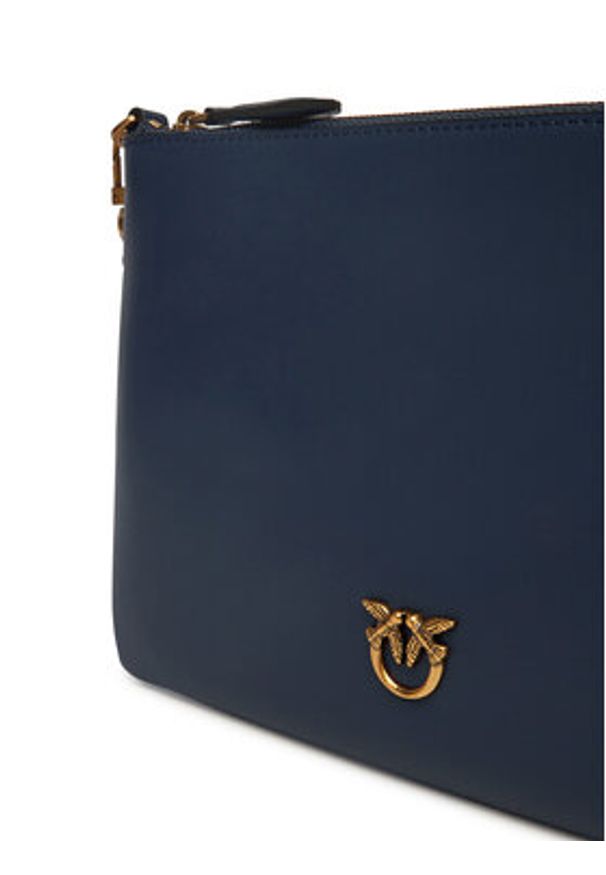 Pinko - PINKO Torebka Flat Classic AI 25-26 PCPL 100455 A0F1 Granatowy. Kolor: niebieski. Materiał: skórzane