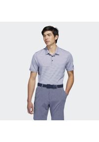 Adidas - Ottoman Stripe Polo Shirt. Typ kołnierza: polo. Kolor: niebieski, wielokolorowy, biały. Materiał: materiał