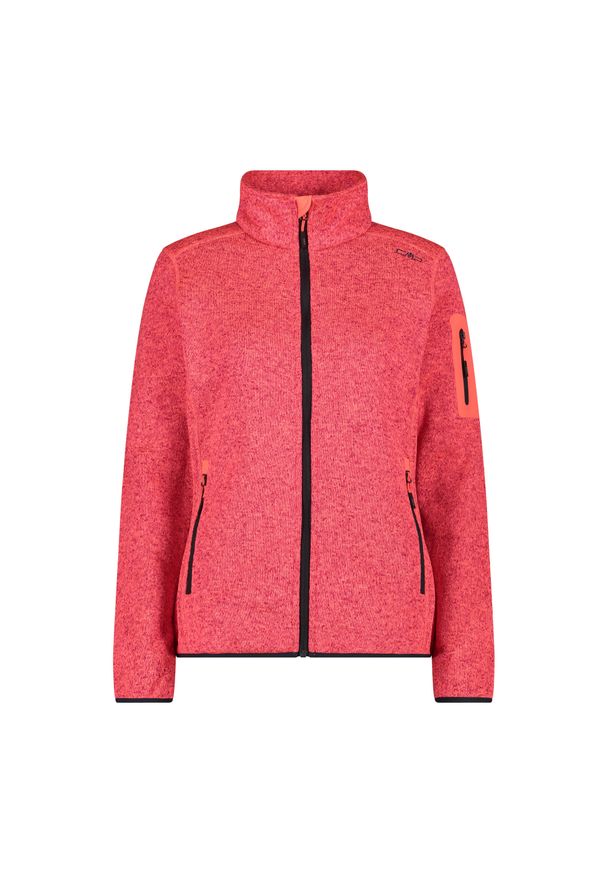 Polar damski CMP Haze Jacket. Kolor: czerwony. Materiał: polar. Sport: turystyka piesza