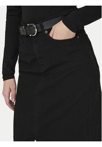 only - ONLY Spódnica jeansowa Siri 15324365 Czarny Regular Fit. Kolor: czarny. Materiał: bawełna #6