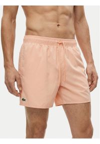 Lacoste Szorty kąpielowe MH6270 Różowy jasny Regular Fit. Kolor: różowy. Materiał: syntetyk #1