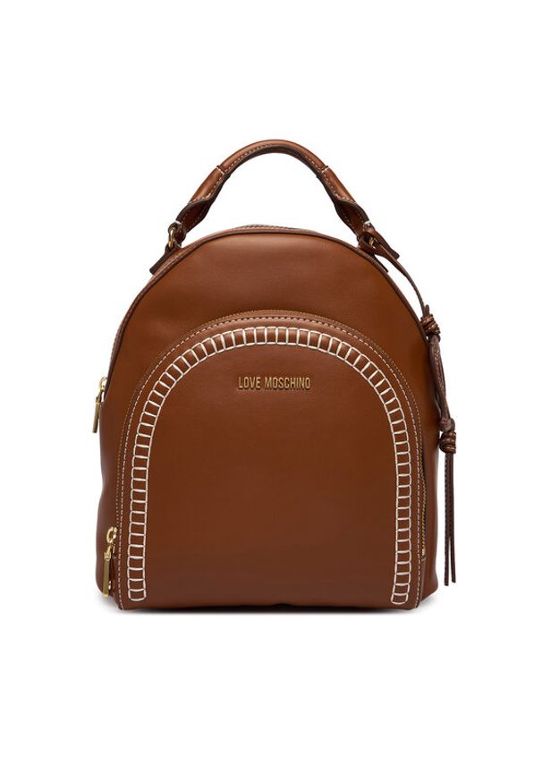 Love Moschino - LOVE MOSCHINO Plecak JC4094PP1OLI0200 Brązowy. Kolor: brązowy. Materiał: skóra