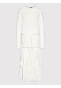 Rinascimento Sukienka dzianinowa CFM0010543003 Biały Relaxed Fit. Kolor: biały. Materiał: syntetyk #5
