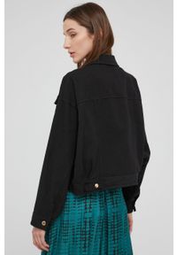 Answear Lab kurtka jeansowa damska kolor czarny przejściowa oversize. Kolor: czarny. Materiał: jeans. Wzór: gładki. Styl: wakacyjny #5