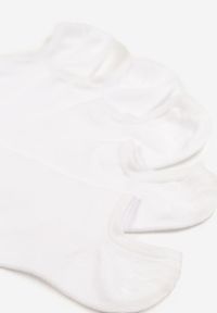 Born2be - Białe Skarpety 5-Pack Krótkie z Bawełny Kololia. Kolor: biały. Materiał: bawełna #2