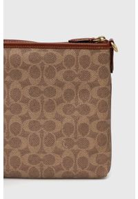 Coach torebka skórzana Kitt kolor brązowy. Kolor: brązowy. Materiał: skórzane. Rodzaj torebki: na ramię #3