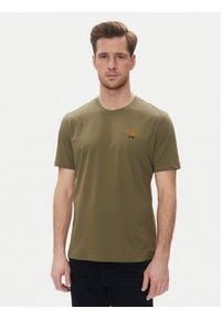 Aeronautica Militare T-Shirt 251TS1580J372 Khaki Regular Fit. Kolor: brązowy. Materiał: bawełna