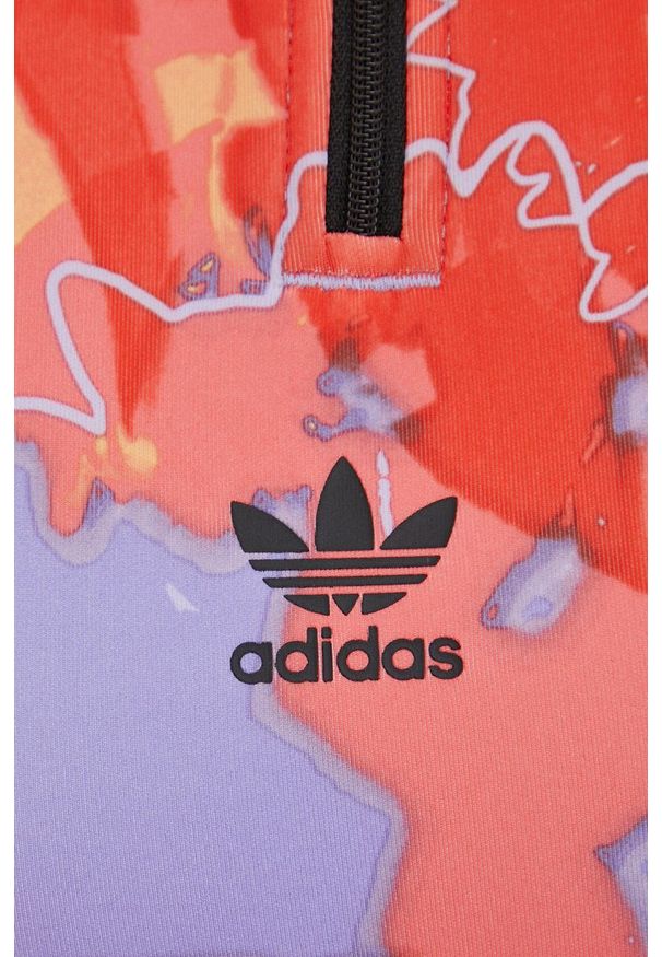 adidas Originals sukienka HC4598 kolor fioletowy mini dopasowana. Kolor: fioletowy. Materiał: dzianina. Długość rękawa: długi rękaw. Typ sukienki: dopasowane. Długość: mini