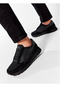 Armani Exchange Sneakersy XUX083 XV263 K001 Czarny. Kolor: czarny. Materiał: materiał #6