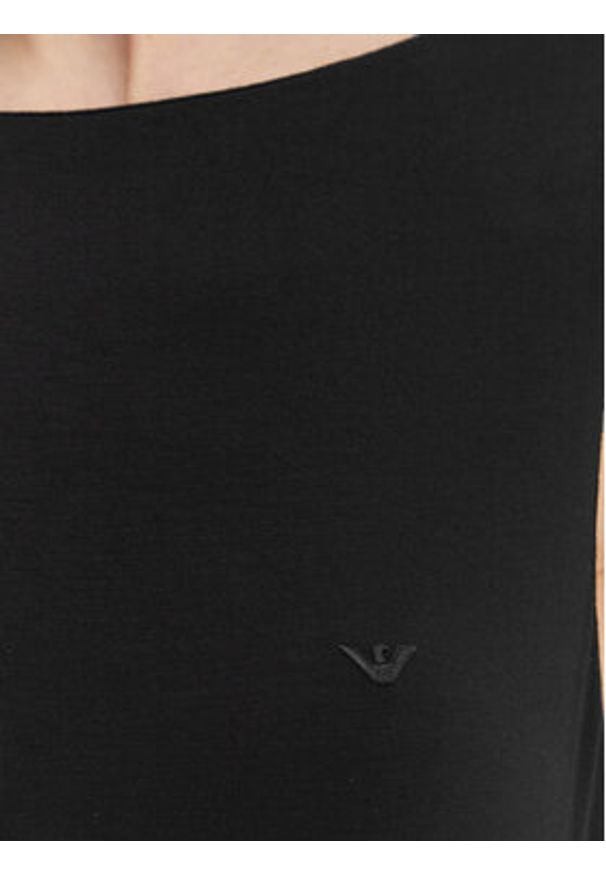 Emporio Armani Sukienka letnia EW003413 AF20240 UC001 Czarny Regular Fit. Kolor: czarny. Materiał: wiskoza. Sezon: lato