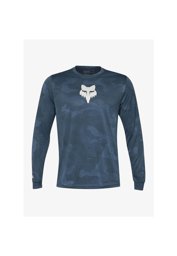 FOX - Bluza rowerowa męska Fox Ranger Tru Dri LS Jersey. Kolor: niebieski. Materiał: jersey. Długość rękawa: długi rękaw